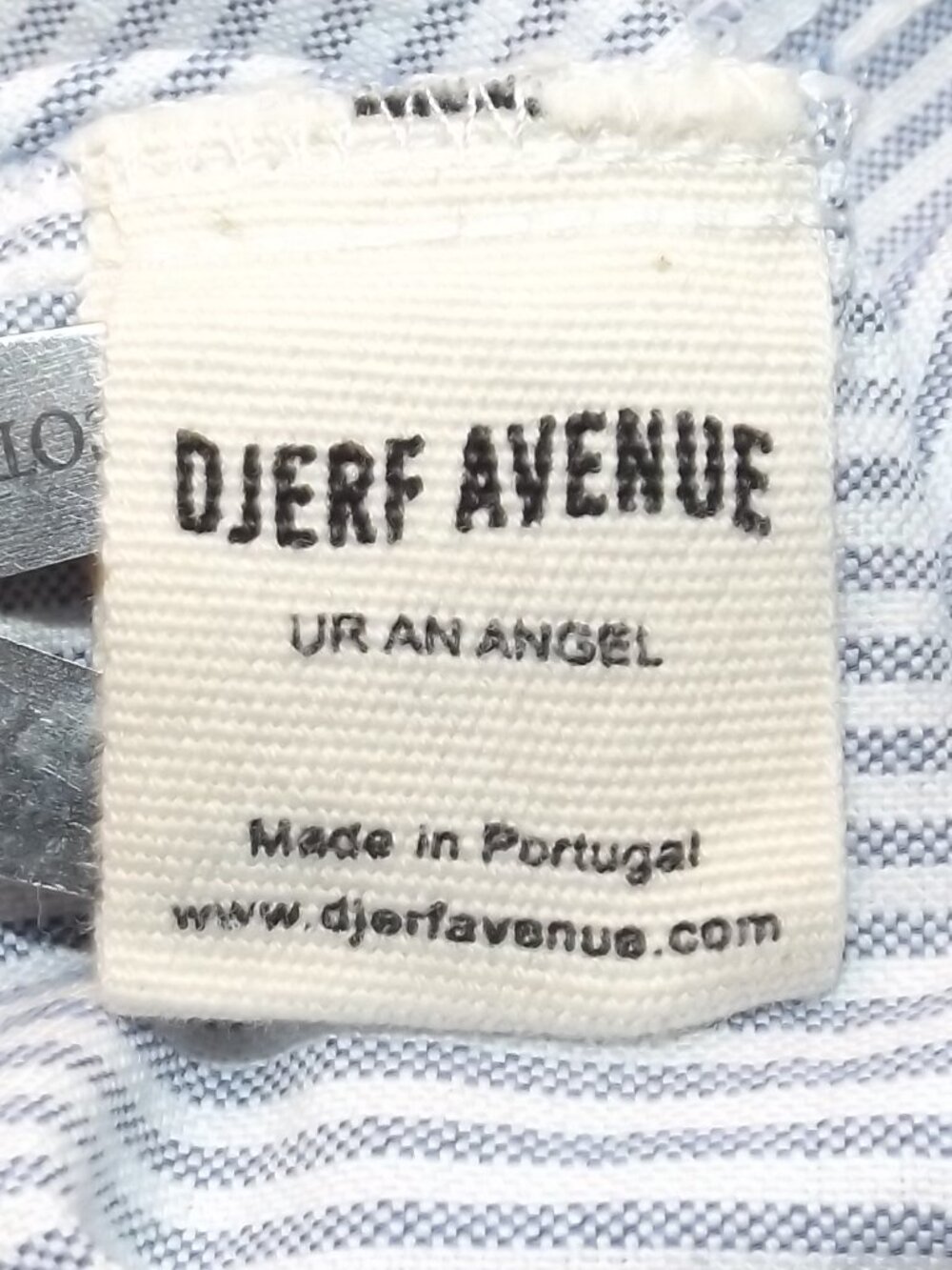 DJERF AVENUE Blouse, M, Breezy Shorter, Blue stripe, Long sleeve, Pocket,Organic - Picture 12 of 13